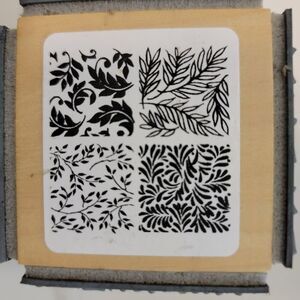 Stampendous VTG 2002 TC51 FOLIATE Quad Cube Wood Mounted Rubber Stamp